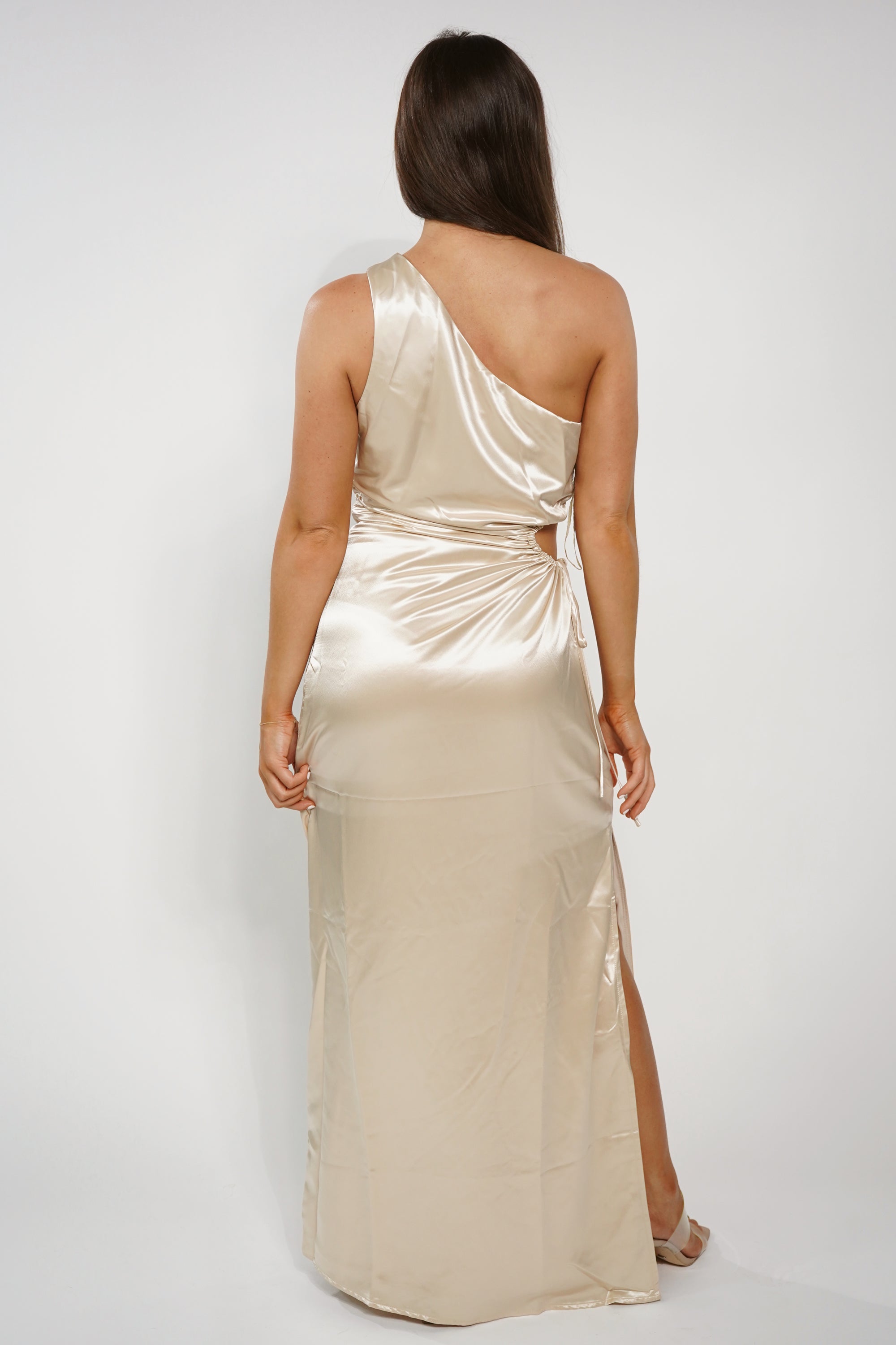 Eliza Cut-Out Satin Gown